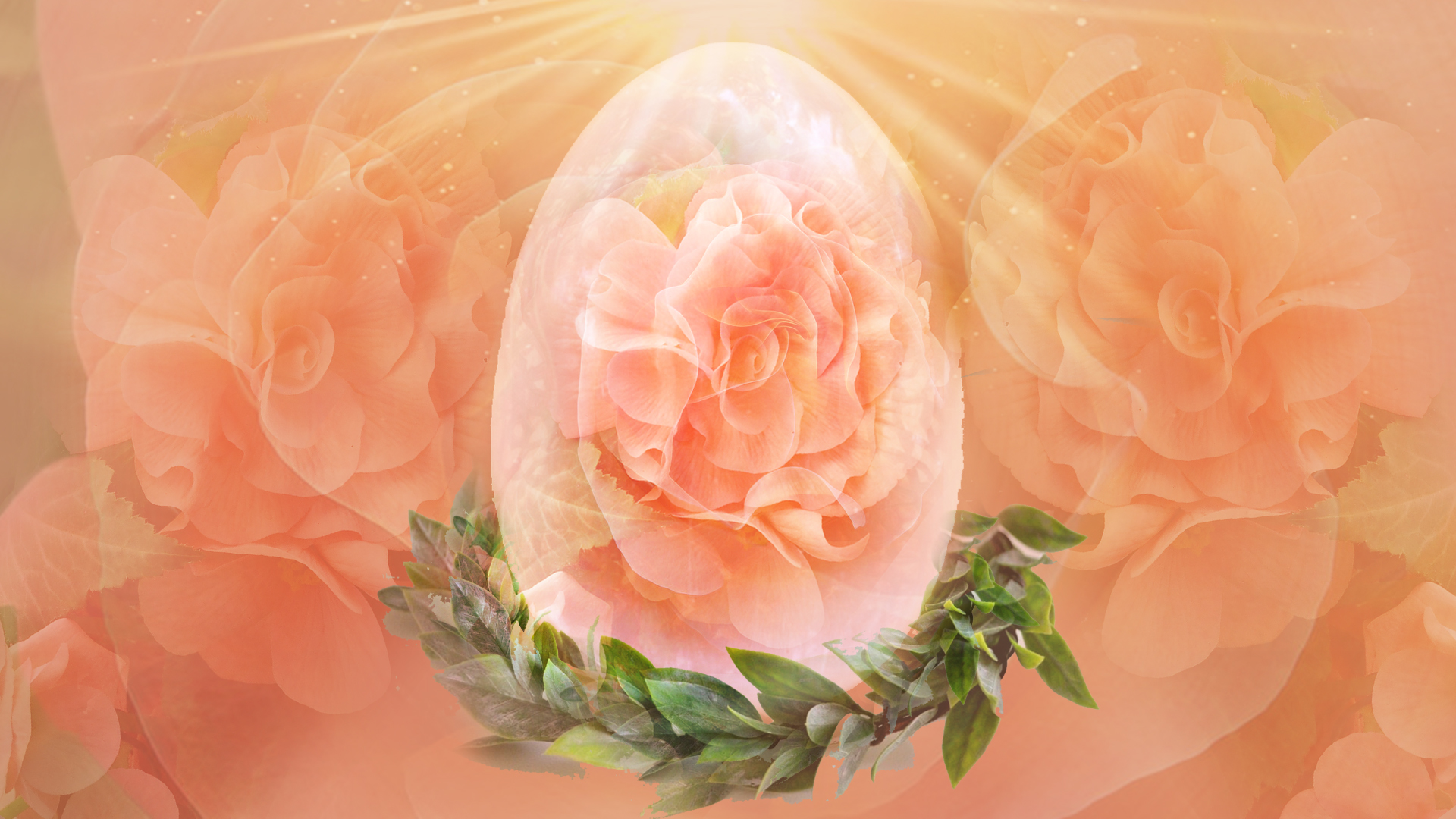 Peach Rose Dragon Egg (art by Elizabeth)